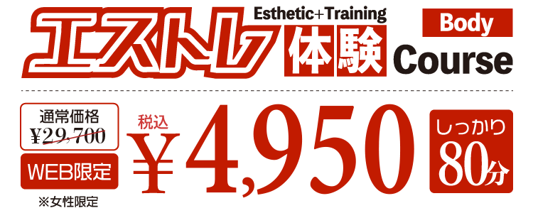 エストレ体験 4,980円(税別)